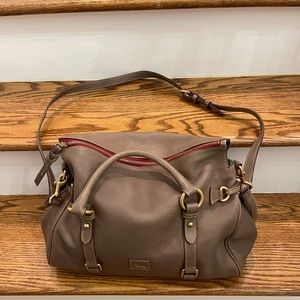 Dooney & Bourke Medium Taupe Leather Satchel